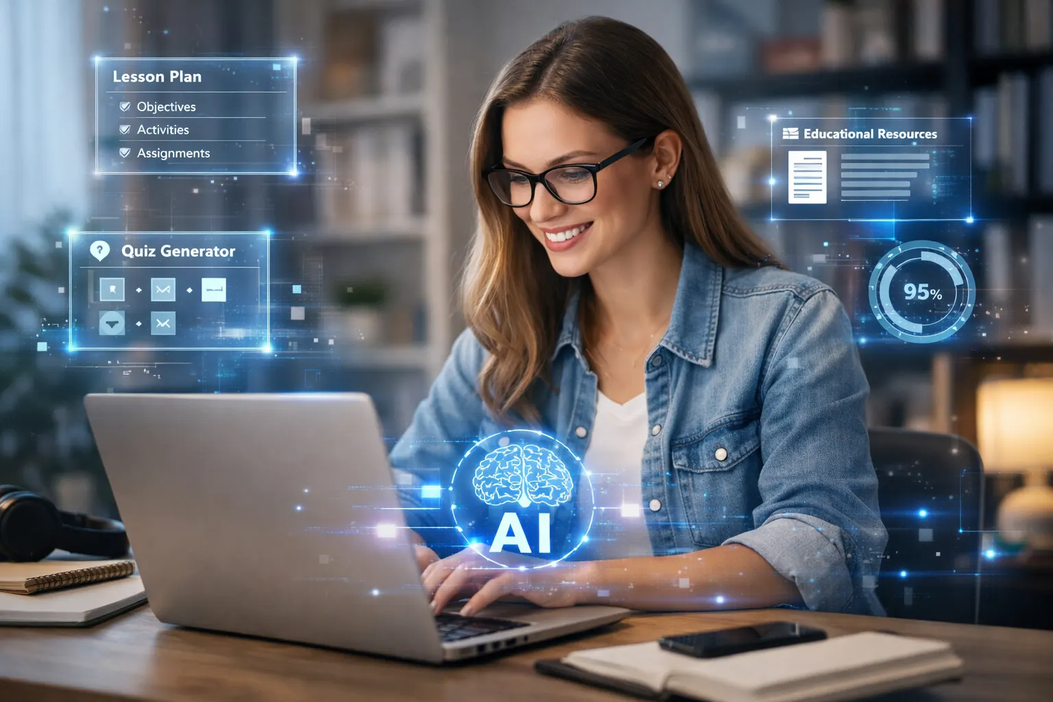 Tutor che utilizza l'AI di CheckTutor per preparare le lezioni